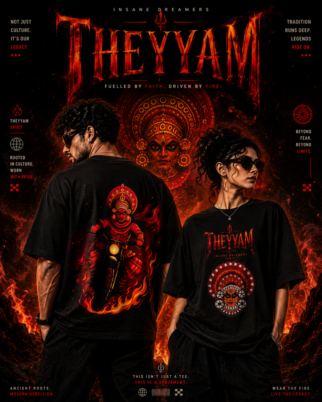 THEYYAM RIDERS – Oversized Premium T-Shirt